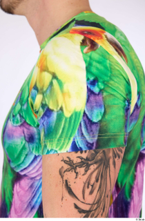 Dash casual dressed parrot multicolor t-shirt upper body 0003.jpg